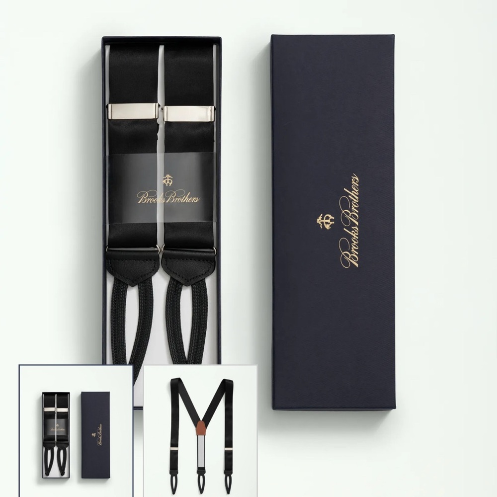 Brooks Brothers Black Suspenders